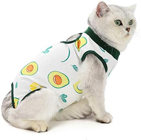 Kitipcoo Професионален костюм за възстановяване след операцията за котки, Памучни Дишащи Хирургически костюми за лечение
