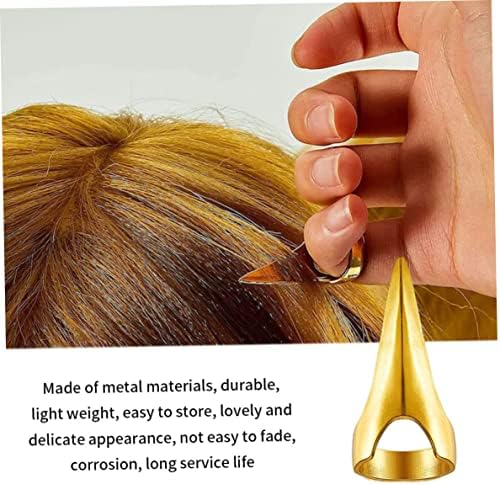 Ноктите на пробора коса инструменти за избора на прическа с ретро пръстени за пръстите на пръстен за уплътнение на косата