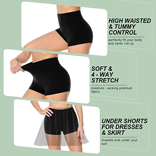3 къси Панталони за жени -Байкерские къси Панталони от Мека Ликра с Висока Талия, Дамски Шорти За Танцово Волейбол с