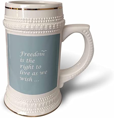 Свободата 3dRose - Това е Правото да Живеят Така, Както Ние искаме-Цитат Эпиктета - Чаша за стейна на 22 унция (stn-364734-1)