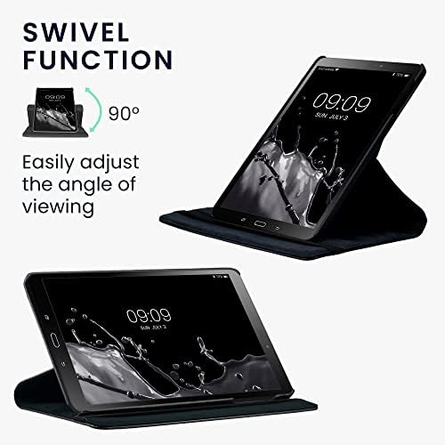 въртящи калъф kwmobile, съвместим с Samsung Galaxy Tab A 10.1 (S-Pen) () - Калъф за таблет от изкуствена кожа с поставка - Тъмно син