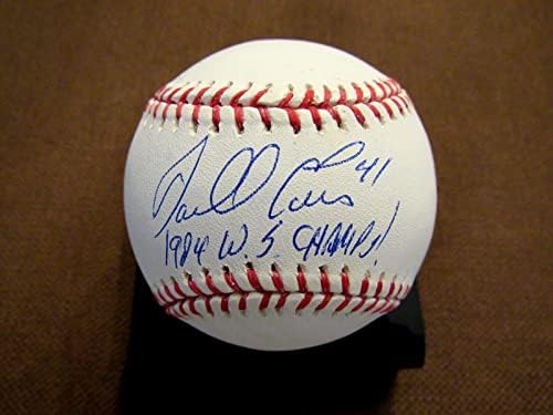 Дарел Еванс #41 1984 W. s. Шампиони на Деца Тайгърс Подписаха Авто Oml Baseball Game Jsa - Бейзболни топки с автографи