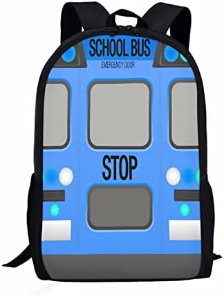 Идеята Прегръдки, Детска Раница с шарките на Училищен автобус, 17-Инчов Лаптоп, Чанта за Книги с Голям Капацитет, дамски