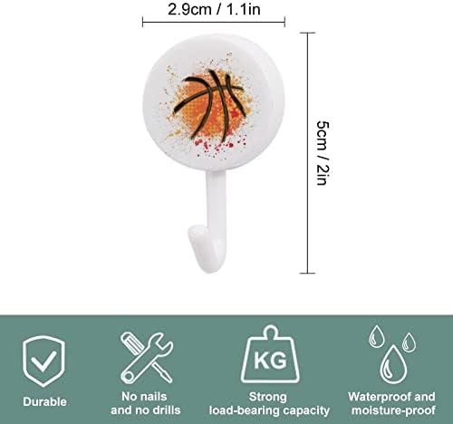 Баскетболни Кръгли Пластмасови Куки за Многократна употреба Лепило Куки, Окачени на Стената Куки за Кухня, Баня-10 X