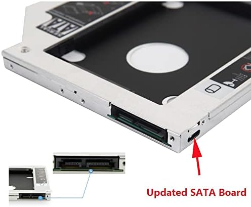 DY-tech 2nd SATA HDD SSD Твърд диск, Кутийка за 9,5 мм Универсален оптичен отделение CD/ DVD-ROM