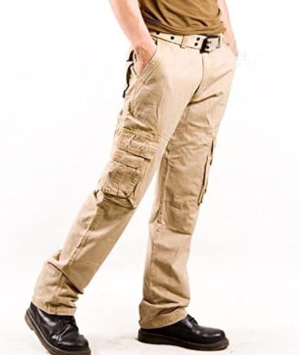 Maiyifu-GJ Мъжки Свободни Улични Панталони-Карго С Множество Джобове, Памучни Военни Саржевые Панталони, Леки Ежедневни Армейските Панталони