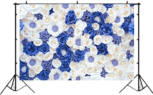 Lofaris Пролетта Синьо-Бял, Цветен Фон за Снимки, Стена от цветя, Рози, Свети Валентин, Ден на Майката, на Фона на Булчински