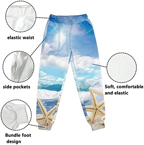 Детски Флисовые Панталони за джогинг с шарките на Черна Кучешки Лапи, Спортни Панталони за Момичета и момчета (4-15 години)