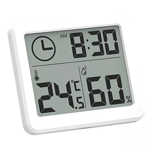 Мултифункционален Термометър-Влагомер QUUL, Автоматичен Електронен Монитор на Температурата И Влажността, Часовници с Голям LCD екран