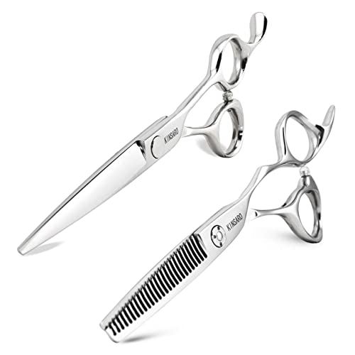6-инчови ножица за подстригване на коса Ножица за подстригване на коса и 5,75-цолови ножица за изтъняване на коса