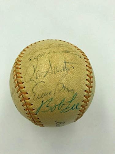 1965 Мач на звездите , Подписано бейзболен играч Уили Мейс Санди Куфакс Ърни Банкс - Бейзболни топки с автографи