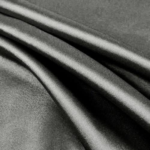 Сатиновая плат от изкуствена коприна, участък-шармез от тъмно-сива коприна Payton от The Yard - 10017