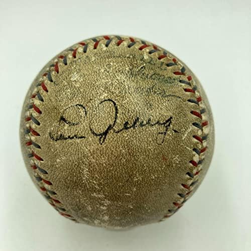 Бейб Рут и Лу Гериг два Пъти подписаха Официален PSA Американската лига бейзбол 1920-те години - Бейзболни топки с автографи