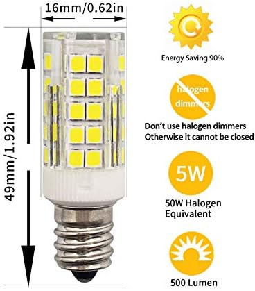 Led лампа E12 мощност от 5 W се равнява на 40 W 50 W халогенна лампа дневна светлина-Бял цвят 6000 ДО 500ЛМ ac 110-120
