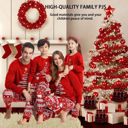 Oriental eLife/ едни и Същи Коледни Пижами За Семейството, Коледни Комплекти Пижам с Елф, Коледни Празнични Семейни Пижами