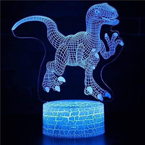 SZG Динозавър Самоличността на Настолна Лампа 3 Докосване Led нощна светлина Домашна Стая Дъгова Кон Lampen Украса Творчески