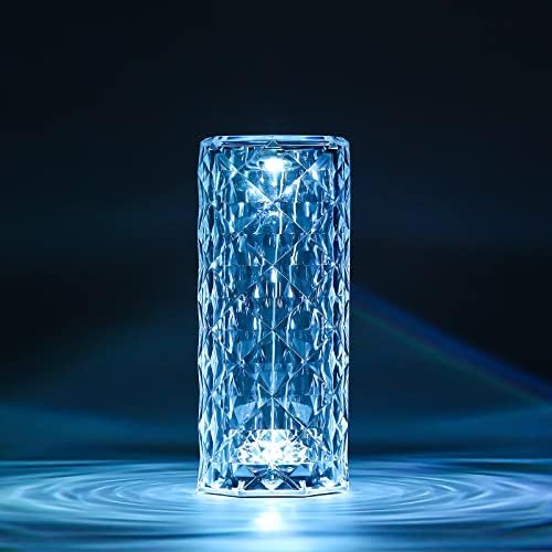 Настолна Лампа SupBri Crystal с Докосване, 16 Цвята, Смяна на RGB лека нощ с USB и дистанционно управление, Романтична
