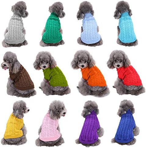 Пуловер за малко Куче, Топъл Пуловер за домашни любимци, Прекрасни Възли Класически Пуловери за малки Кучета Момичета