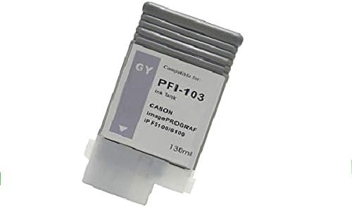 Съвместима касета с мастило Vivid Colors PFI-103 за Canon PFI-103GY (130 мл, сив) за принтери, iPF5100, iPF6100, iPF6200