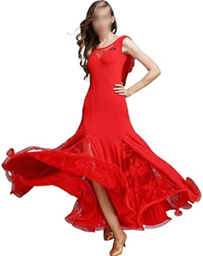 CCBUY Бална рокля с ресни, с Латински бална рокля, костюми за испански танци, облекло за валс, облекла за танци Flamemgo (Цвят: цвят на снимката, Размер: XXL Код)