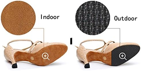 Beinimira/ Дамски Обувки с Регулируем Размер на Стъпалото дантела С каишка на Щиколотке, Черни Обувки за Латинските Танци,
