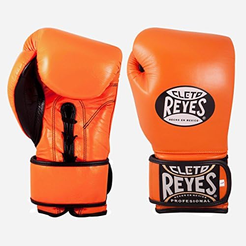 Боксови Ръкавици с маншети дантела Cleto Reyes Hybrid Fit, Специална серия, Тигрови Оранжево, Среден