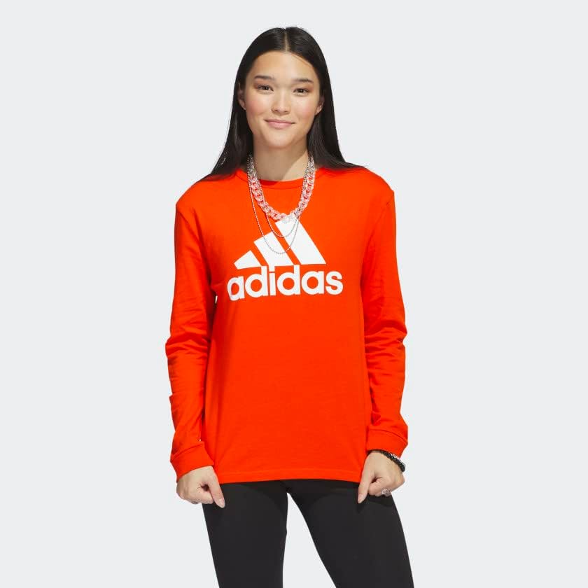 Дамска спортна тениска с емблемата на адидас Amplifier с дълъг ръкав
