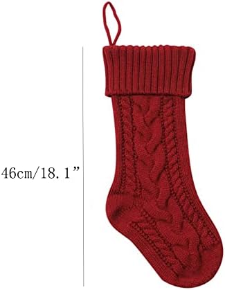 Есенни идеи, Сватба, Украса на Торбичката за Отглеждане, Коледен Чорап, Подарък, Възли Чорапи, Опаковка на Чорапи (Червен,