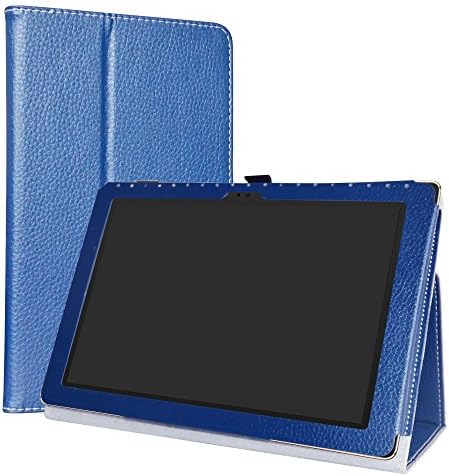 Калъф ASUS ZenPad 10, тънък Сгъваем калъф-поставка от изкуствена кожа LiuShan за 10.1-инчов таблет ASUS ZenPad Z300C/Z300M/Z301M/Z301ML/Z301MFL, базирани на Android, тъмно син