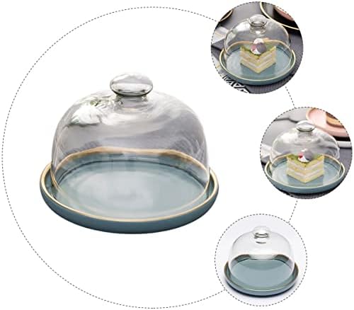 Стъклен капак за хранене с тава - благодарение на простия дизайн, тази капак за хранене е изработена от приятен на стъкло,