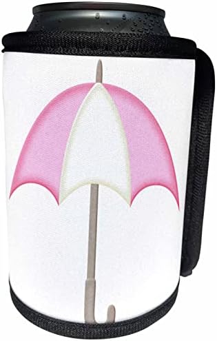 Триизмерна Снимка на Сладко розово и кремаво-бял чадър - Опаковки за бутилки-хладилника (cc_356979_1)