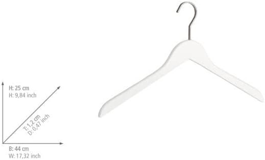 WENKO Paris White-Закачалка за дрехи, 1,2 x 44 x 25 см