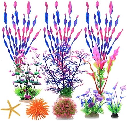 Комплект Изкуствени Аквариумни Растения Pangmao с коралови морски звезди, Украса за Аквариумни Растения, Изкуствени Пластмасови