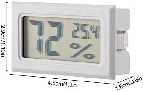JAHH Стаен термометър Стаен термометър - Мини Електронен Термогигрометр За измерване на стайна температура (Цвят: черен)