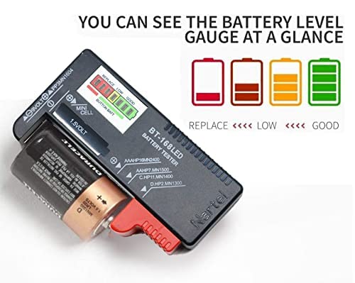 Led дигитален тестер за акумулаторни Nartel® Battery Проверка с Различни размери за батерии тип AA AAA C D 9 1,5 В с