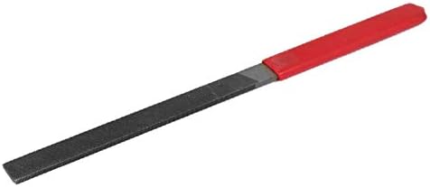 Нов плосък файл Lon0167 от червена пластмасова дръжка с покритие от въглеродна надеждна, ефективна стомана с дължина
