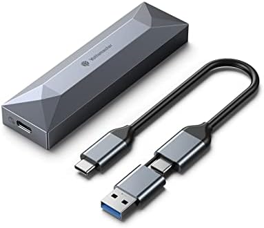 Корпус Yottamaster NVMe USB C Външен Адаптер M. 2 SSD 10 gbps USB3.2 M2 SSD Калъф за PCIe NVMe M-Key/M + B Key 2230/2242/2260/2280 SSD, UASP и довършителни [новост 2022 г.]