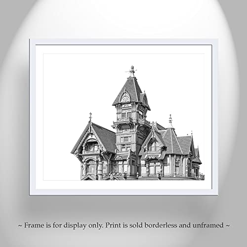 Печат на снимки на имението на Еврика Калифорния Карсън в черно-бял цвят