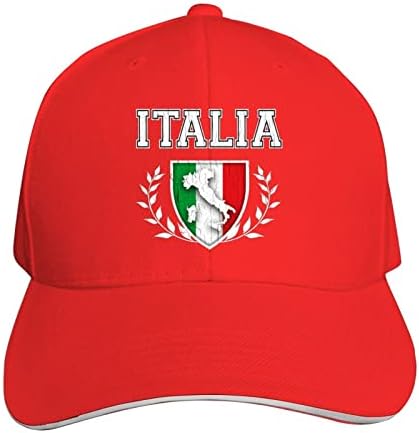 Италия Италия Италиански Флаг Регулируема Шапка за сандвич с Бейзболна Шапка Папина Шапка Hat Casquette