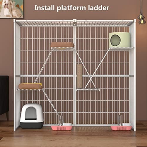 Покрита клетка за котки с като Подвижна метална кутия с платформа и Пандусными стълби Къщички за котки от пет доставки