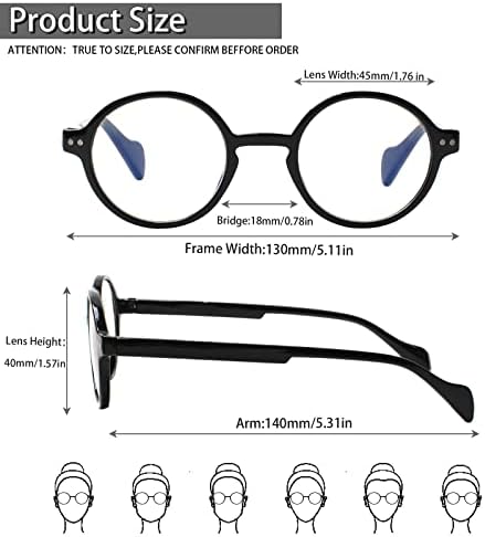 Kerecsen 6 Опаковане. Очила за Четене За Жени, Мъже, Блокиране на Синя Светлина, Модерни Дамски Очила за Четене с Пружинным