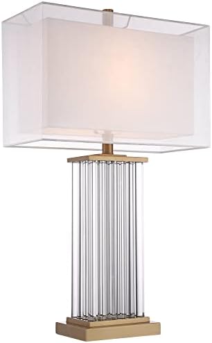 Виена Пълен Набор от Darcia Модерна Луксозна Настолна Лампа 29 Висока Прозрачен Кристален Стъклена Колона Прозрачен Външен