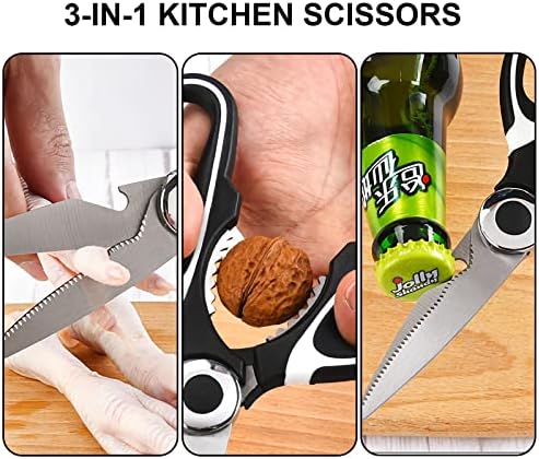 Ножици кухня - Оборудвани с Ножица за морски дарове - Универсални Сверхточные ножици от тежка рамка от неръждаема стомана