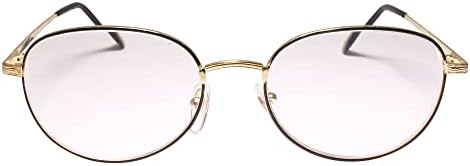 Стари Реални Реколта Класически Ретро Очила в Кръгла Златна Рамка 2.25 за четене
