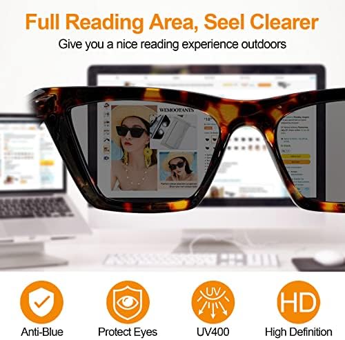 WEMOOTANTS Слънчеви Очила за Четене Cat Eye Дамски Слънчеви Очила За четене 0.0 1.0 1.25 1.5 1.75 2.0 2.25 2.5 2.75 3.0