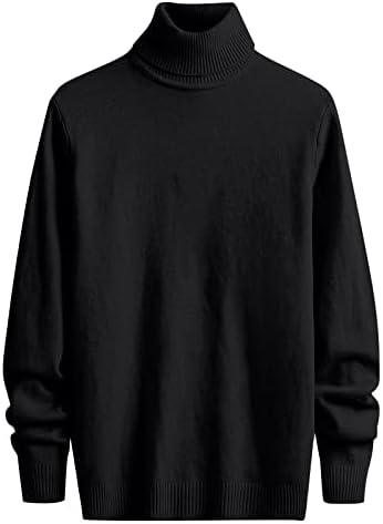 Dudubaby/Мъжки Пуловери, Пуловер с висока воротом, Обикновен Пуловер с Тънък Дъното, Блузи, Големи Размери