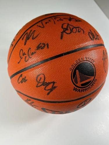 -17 Екипът на Голдън Стейт Уориърс подписа Баскетболен PSA/DNA Warriors autographe - Баскетболни топки с автографи