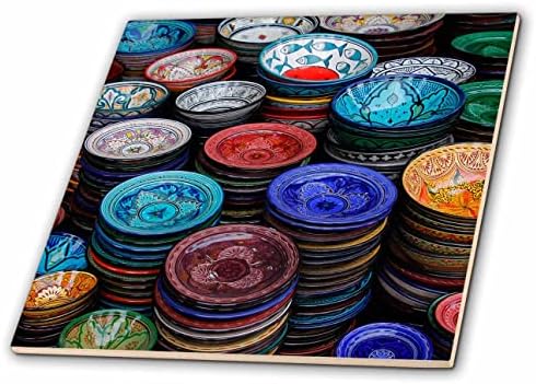 3россия Африка, Мароко, Маракеш. Глазурованная прибори с марокански ръчно рисувани - теракот (ct-366242-7)