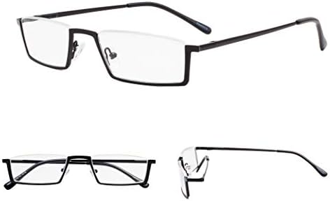 Очила за четене GUD 8 Двойки Леки Класически Правоъгълни Ридеров за Жени и Мъже +1.25