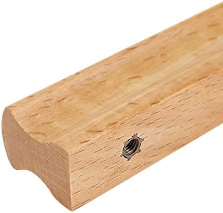 Tighall 6 БР. Дървени Прости Дръжки за чекмеджета, 2,5 Дупки В Центъра на Шкафа Извади Правоъгълни Дръжки за Монтаж от